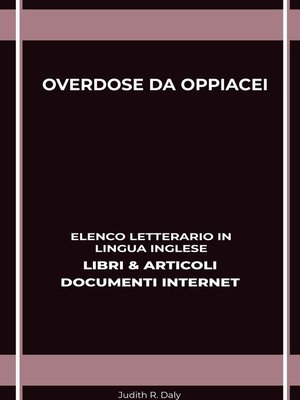 cover image of Overdose Da Oppiacei